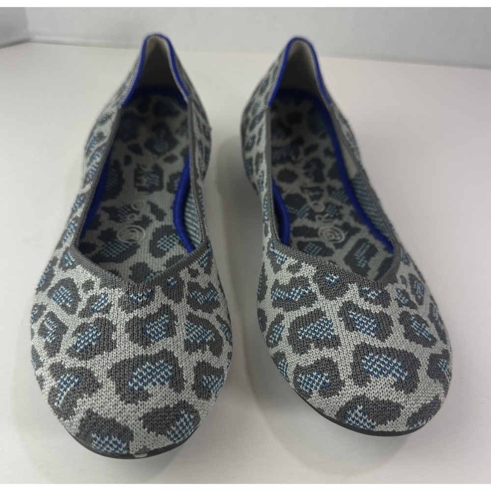 Rothy's Round Toe The Flat Ballet Slip On Knit Shoes Leopard Animal Print Sz 8.5 - Picture 13 of 15
